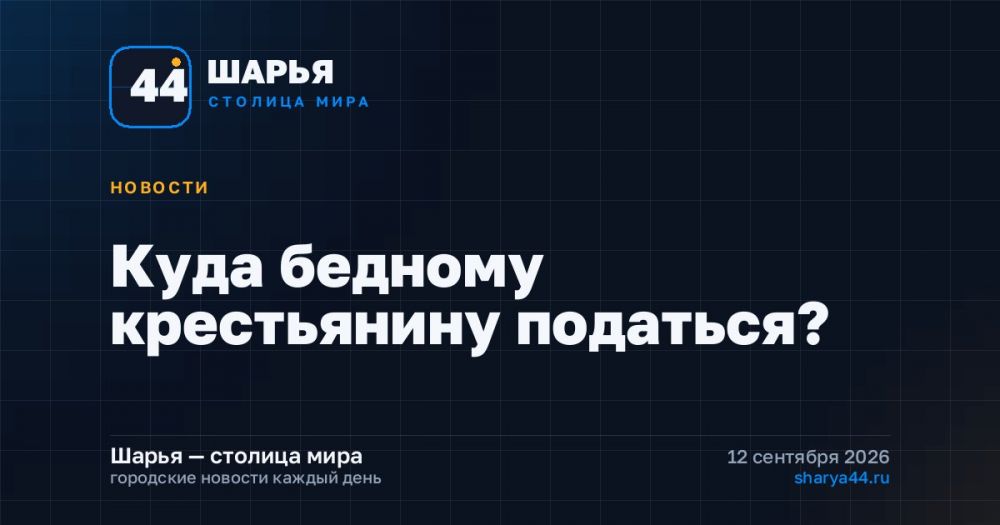 Куда бедному крестьянину податься? — Шарья