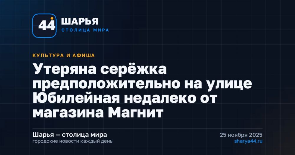 Утеряна серёжка предположительно на улице Юбилейная недалеко от магазина Магнит — Шарья