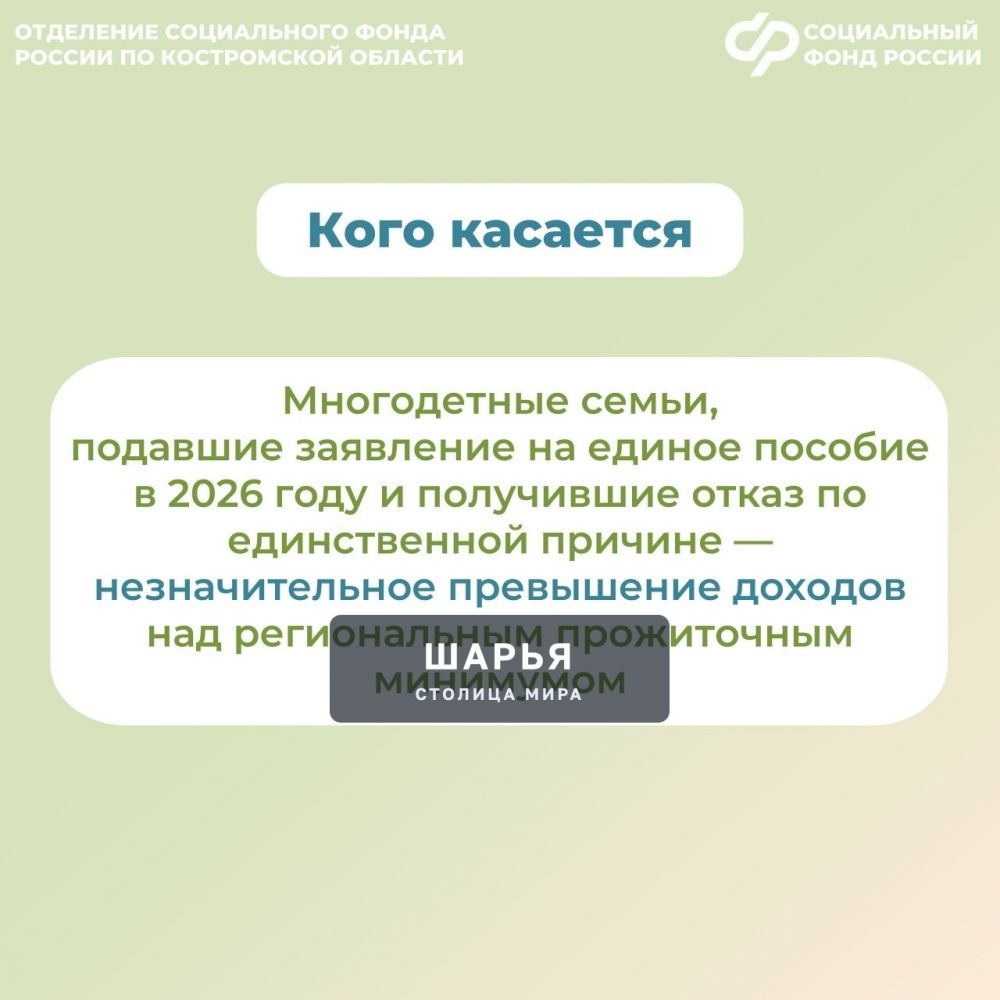 Региональное Отделение Соцфонда проактивно пересмотрит выплаты единого пособия многодетным… — Шарья — фото 2