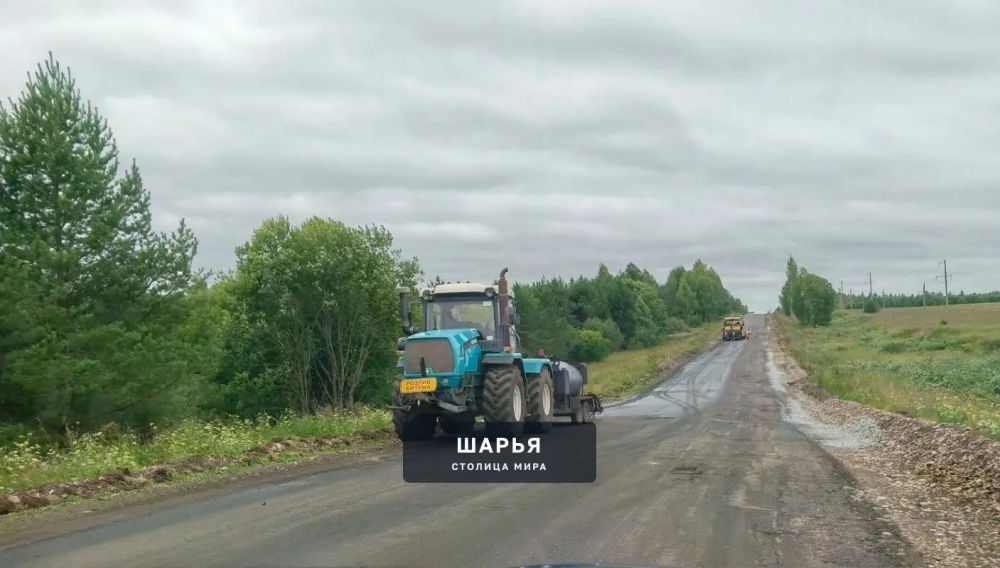 На территории Шарьинского округа идёт ремонт участка трассы Рождественское – Одоевское… — Шарья — фото 2