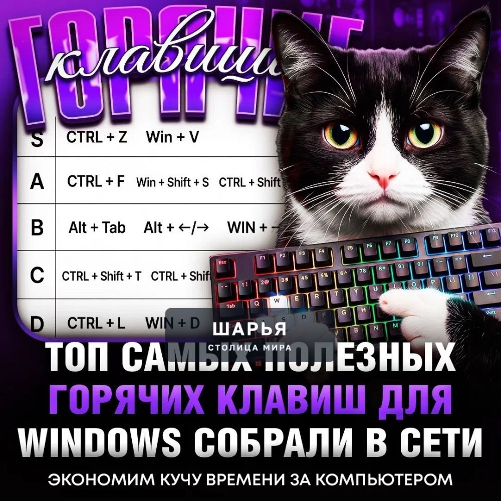 Топ САМЫХ ПОЛЕЗНЫХ горячих клавиш для Windows — подборку сочетаний клавиш, которые помогут… — Шарья