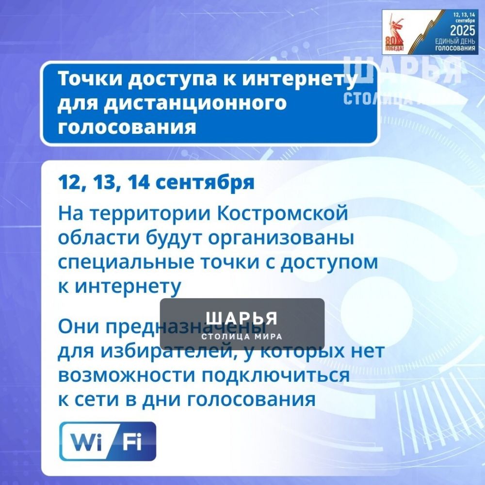 На территории Костромской области в дни голосования - 12-го, 13-го и 14-го сентября - будут… — Шарья