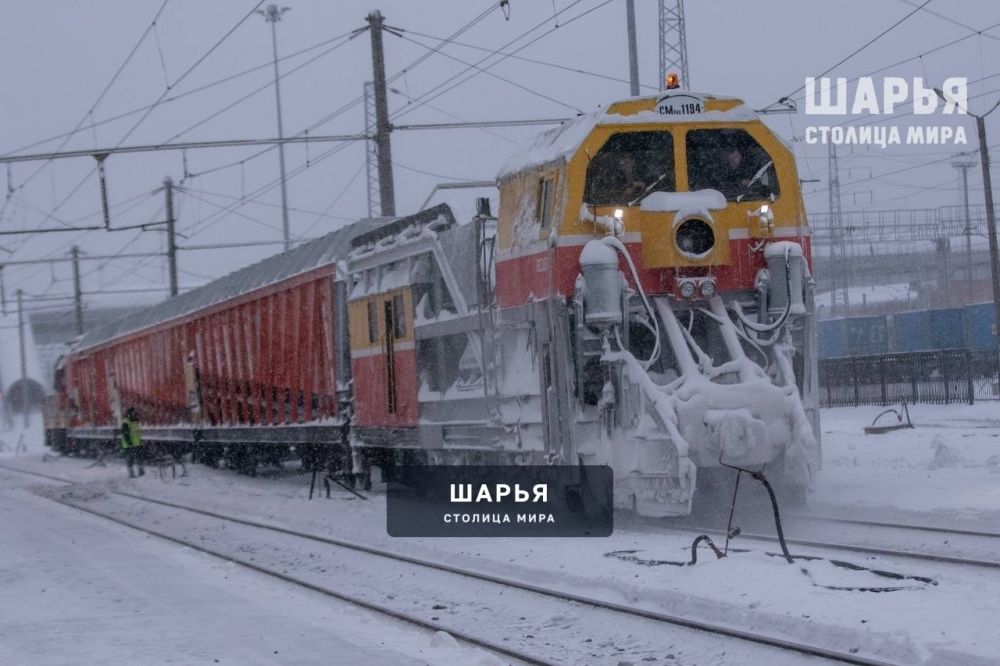 В Костромской области прошли снегопады, снегом замело и железную дорогу — Шарья