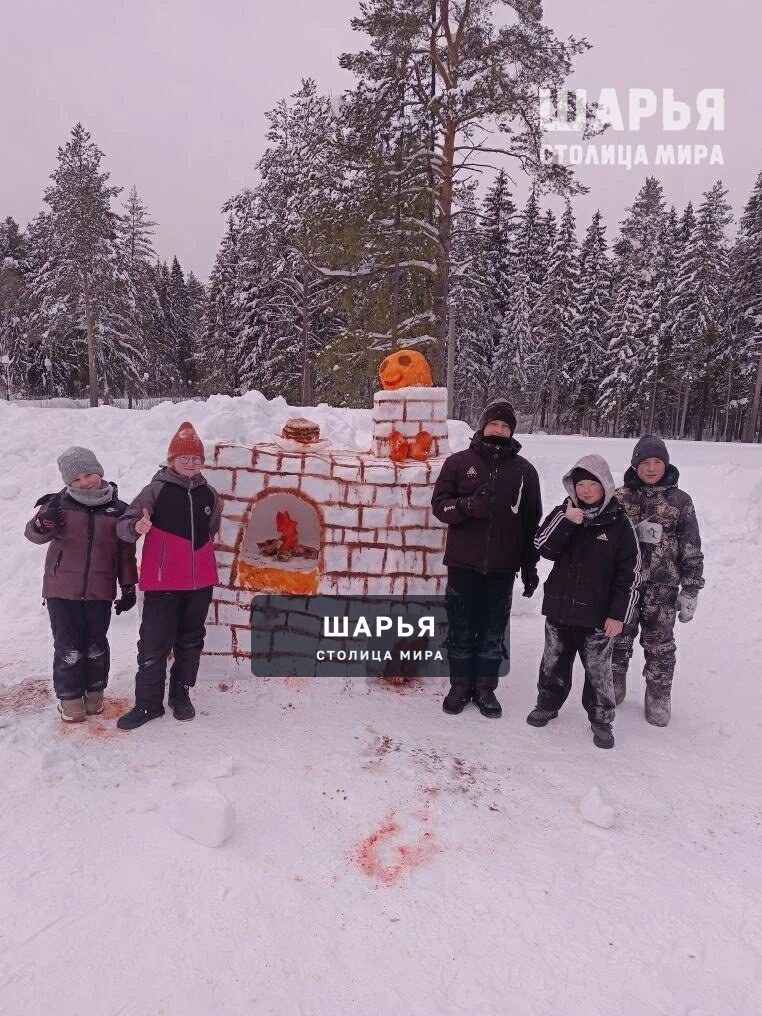 В городском парке прошёл муниципальный конкурс снежных фигур "Снежная галерея" — Шарья — фото 5