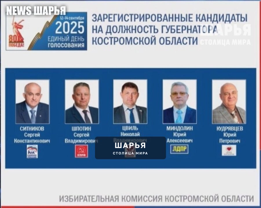 На пост губернатора выдвинулось пять кандидатов — Шарья