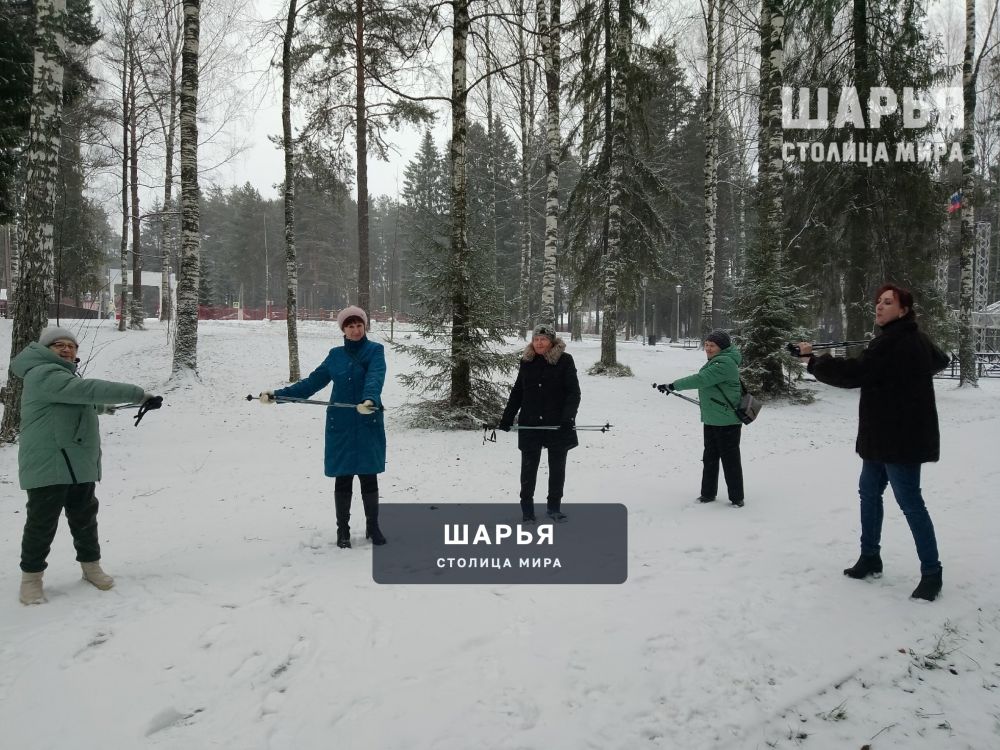 Шарьинцы даже в декабре продолжают заниматься скандинавской ходьбой — Шарья — фото 2