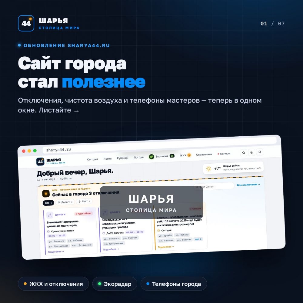 Сайт «Шарья — столица мира» (www.sharya44.ru) стал ещё полезнее! — фото 1