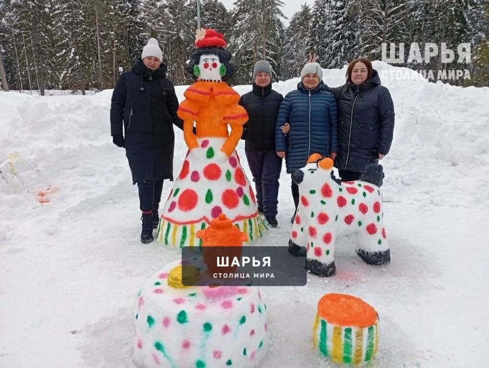 В городском парке прошёл муниципальный конкурс снежных фигур "Снежная галерея" — Шарья — фото 3