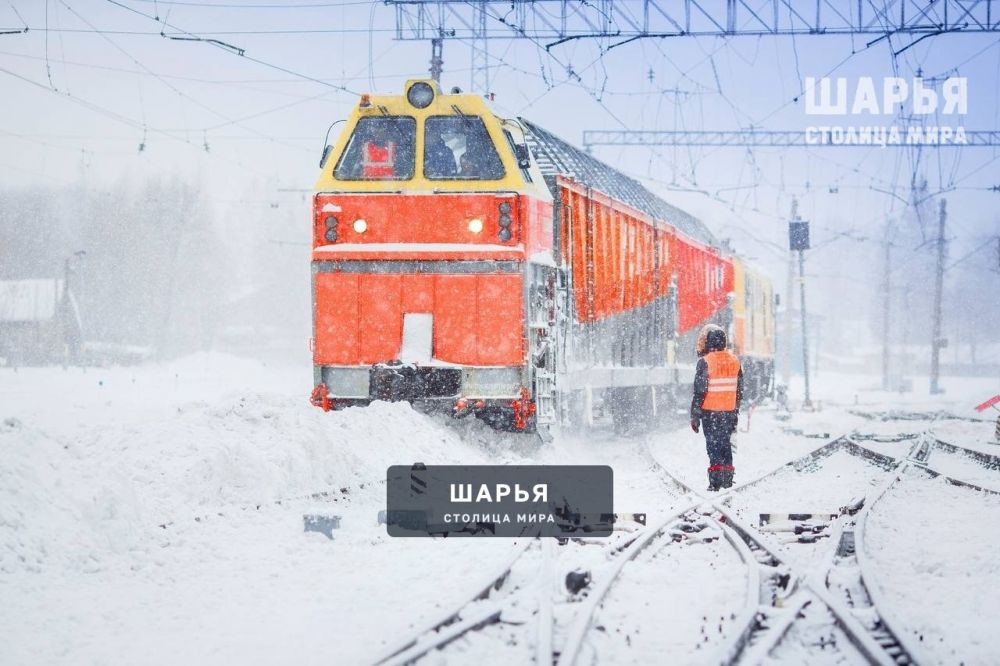 В Костромской области прошли снегопады, снегом замело и железную дорогу — Шарья — фото 2