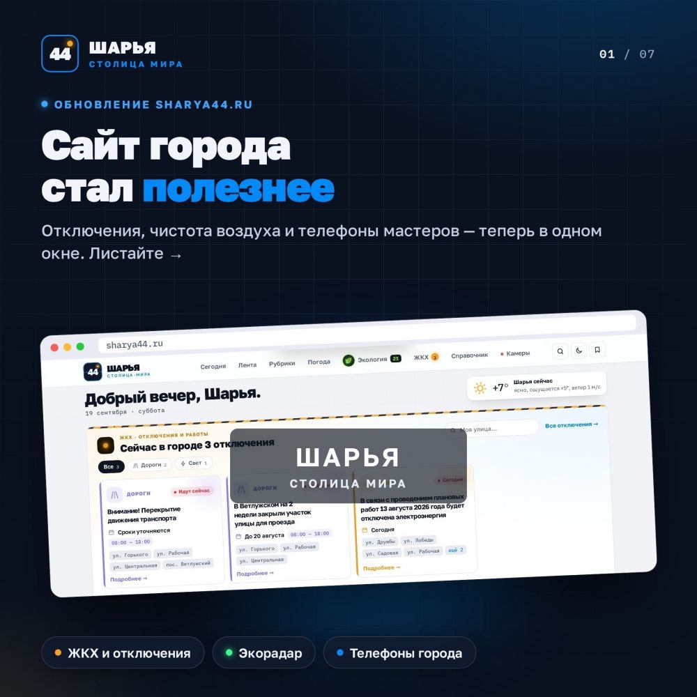 Сайт «Шарья — столица мира» (www.sharya44.ru) стал ещё полезнее! — фото 1
