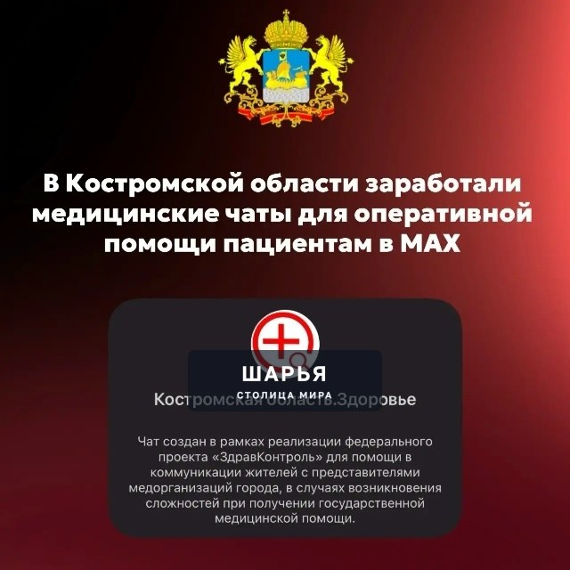 В Костромской области работают медчаты для помощи пациентам в MAX — Шарья