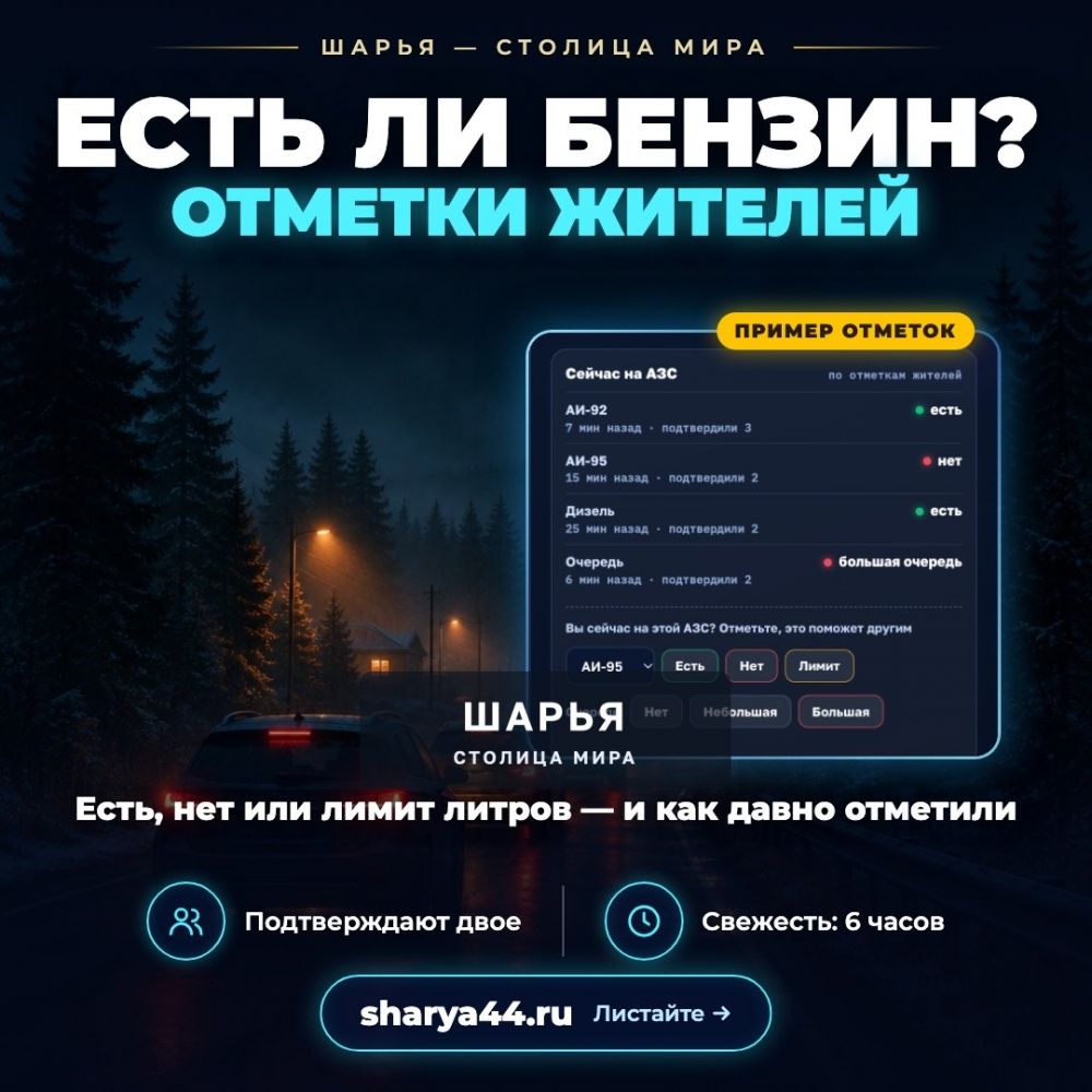 Команда TarasovWeb.ru на sharya44.ru внедрили раздел «Заправки»: цены, карта, наличие бензина… — Шарья — фото 5