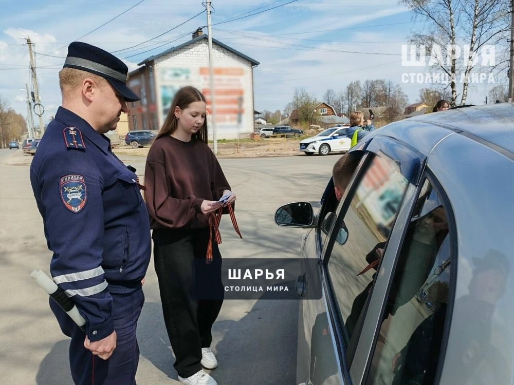 В преддверии Дня Победы в Шарье прошла патриотическая акция «Георгиевская ленточка» с участием… — Шарья — фото 2