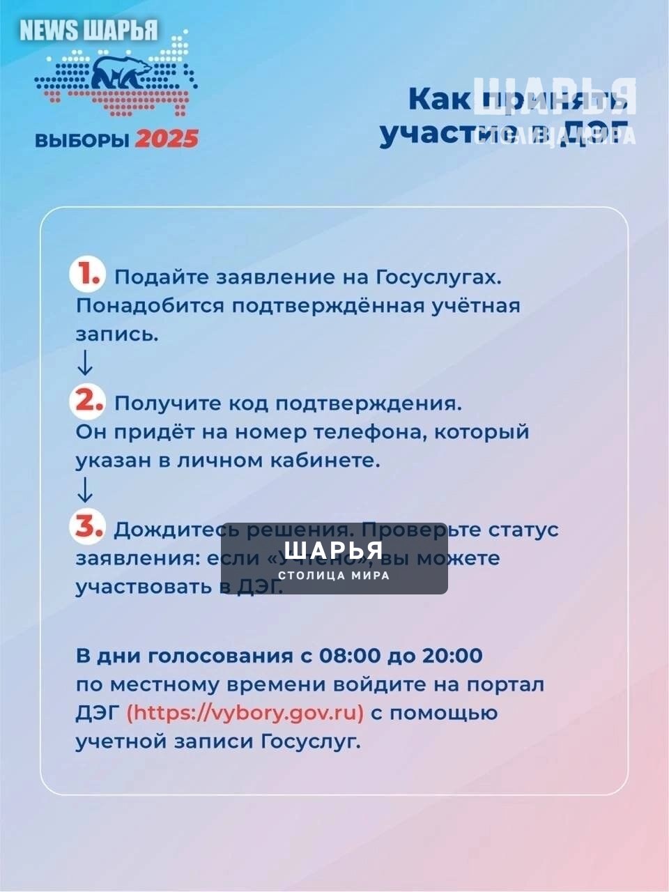С 12 по 14 сентября в России пройдут выборы — Шарья — фото 3