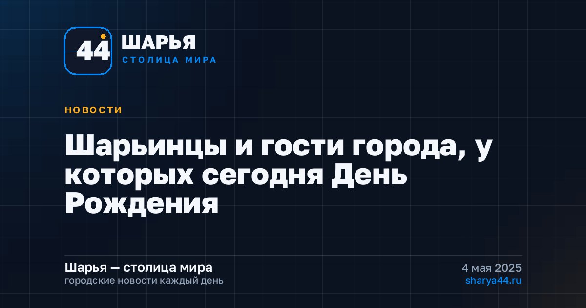 Шарьинцы и гости города, у которых сегодня День Рождения — Шарья