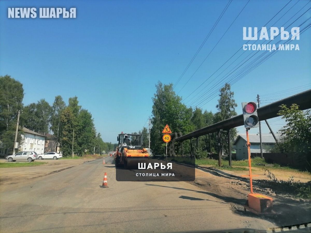В Шарье укладывают асфальт по ул Ленина — Шарья