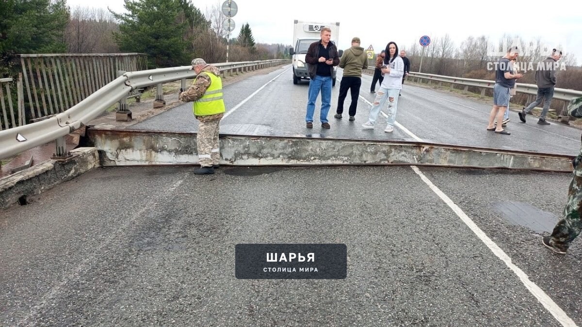 На трассе до Кирова просел мост, образовались большие пробки — Шарья