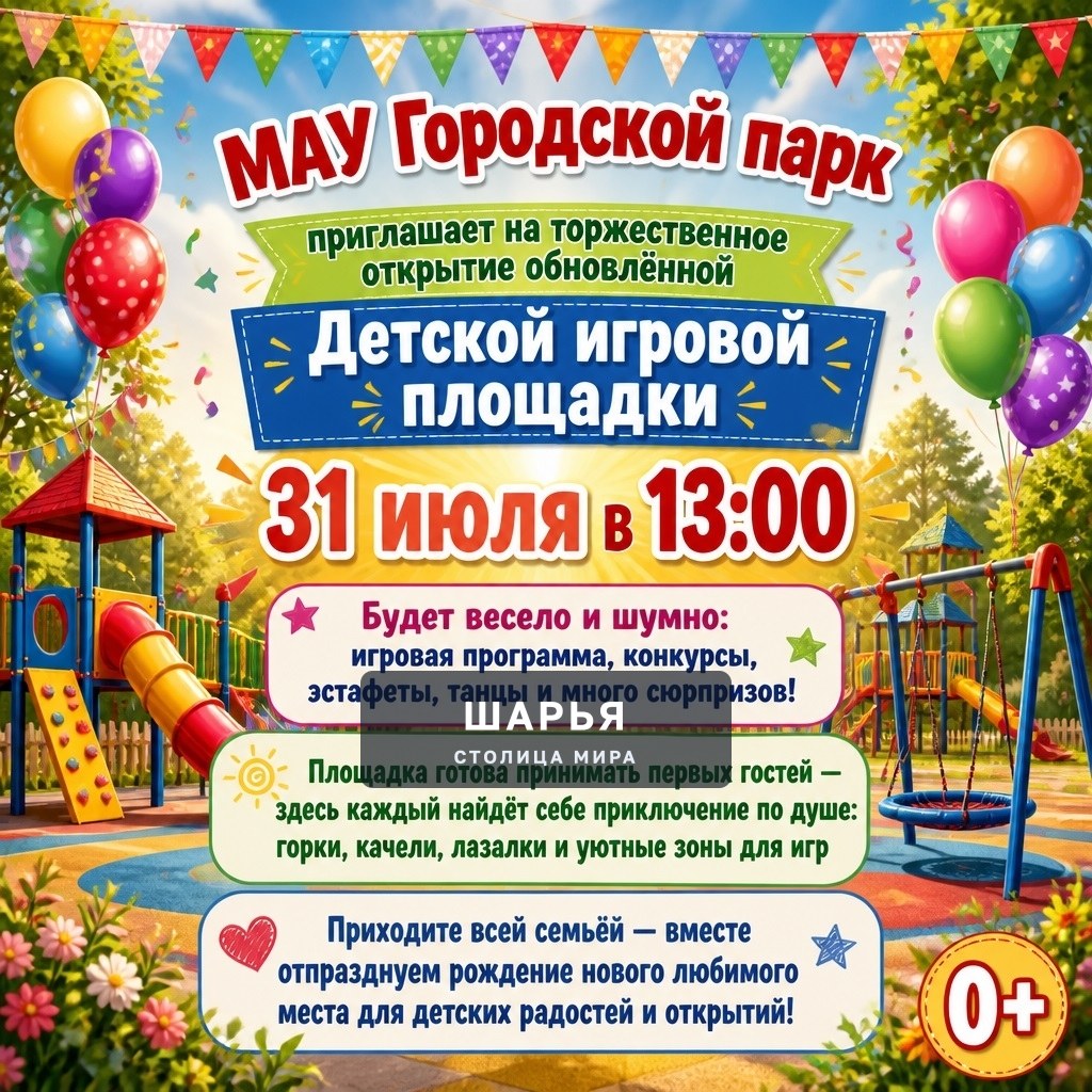В последний день июля юных шарьинцев порадуют обновленной детской площадкой — Шарья
