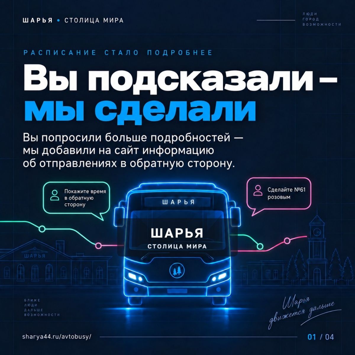 Неравнодушные пользователи сайта sharya44.ru вновь внесли свои предложения в веб-студию… — Шарья