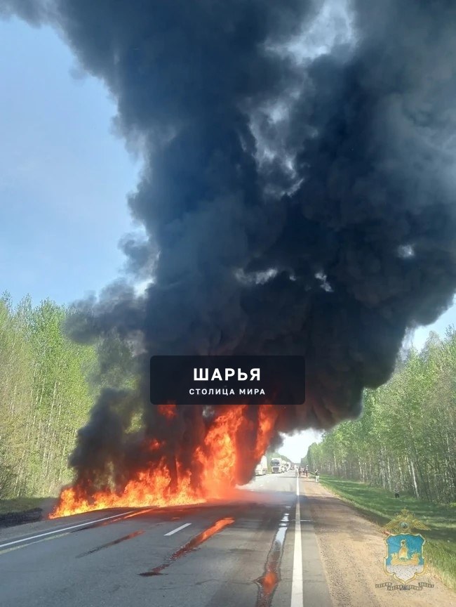На автотрассе между Мантурово и Шарьей сгорела фура — Шарья